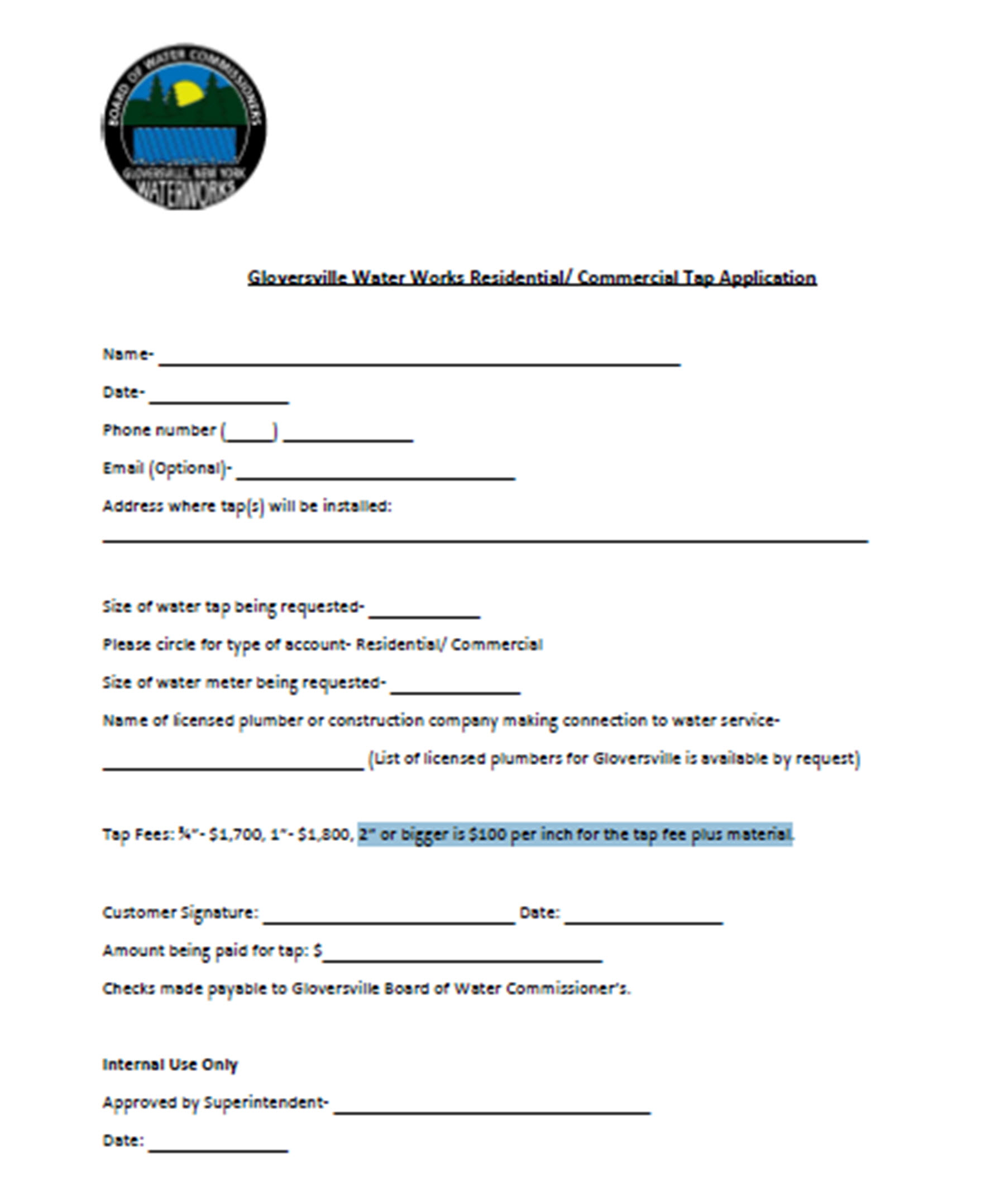 WaterTap Application